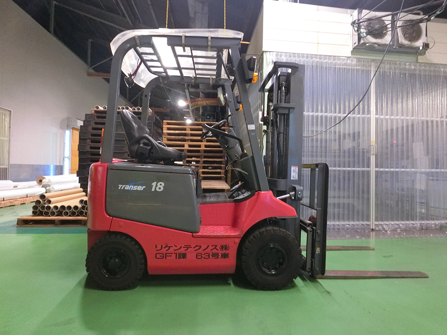 Replaced forklift trucks with EV versions and used fuel-efficient company vehicles