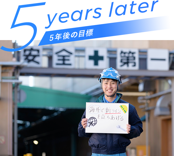 5 years later 5年後の目標